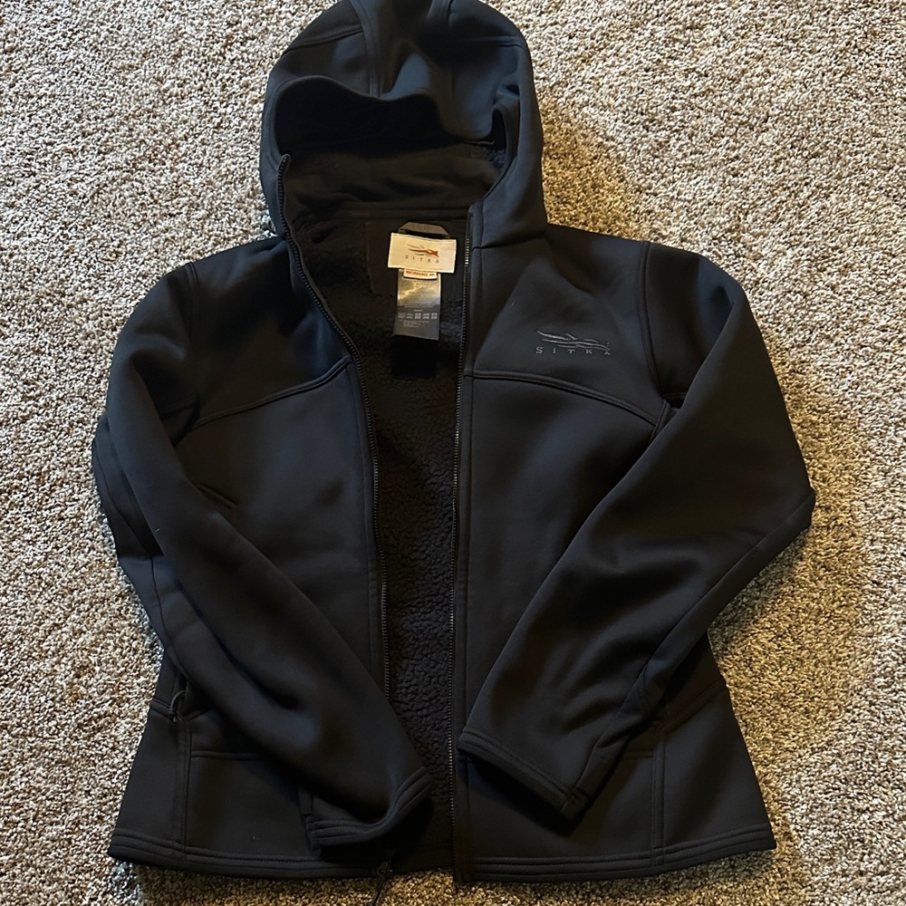 Women's Sitka Black Hooded Softshell Jacket